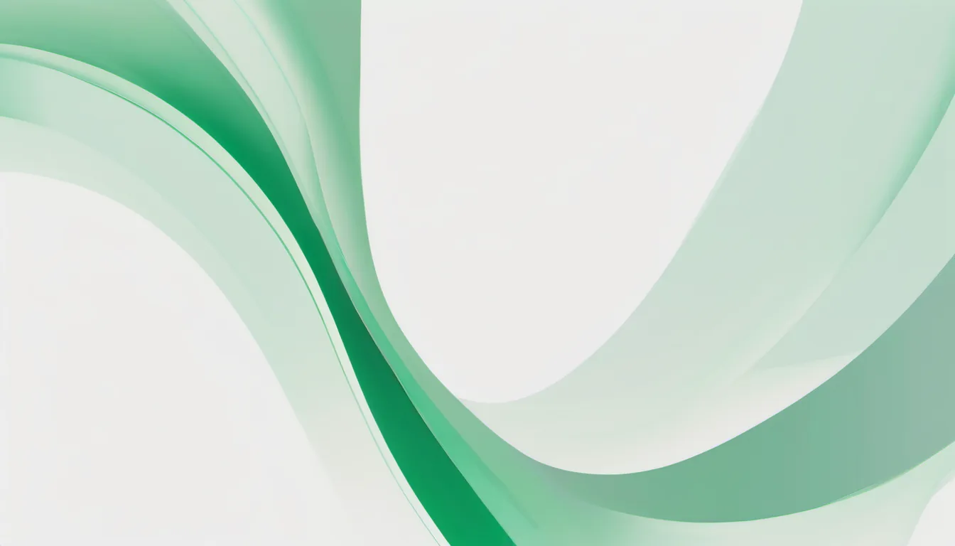 Abstract converging arcs illustration in green and pale sage on white — decorative header for Contact Robot Mower Data