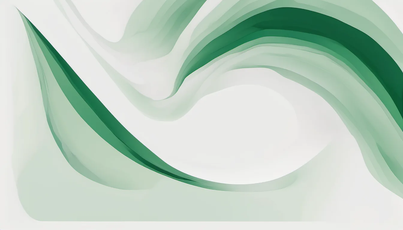 Abstract long parallel sweep illustration in green and pale sage on white — decorative header for RTK Robot Mowers for Large Lawns Compared